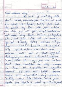 Sharon Nalwenge gazing outside her shop in Namugongo