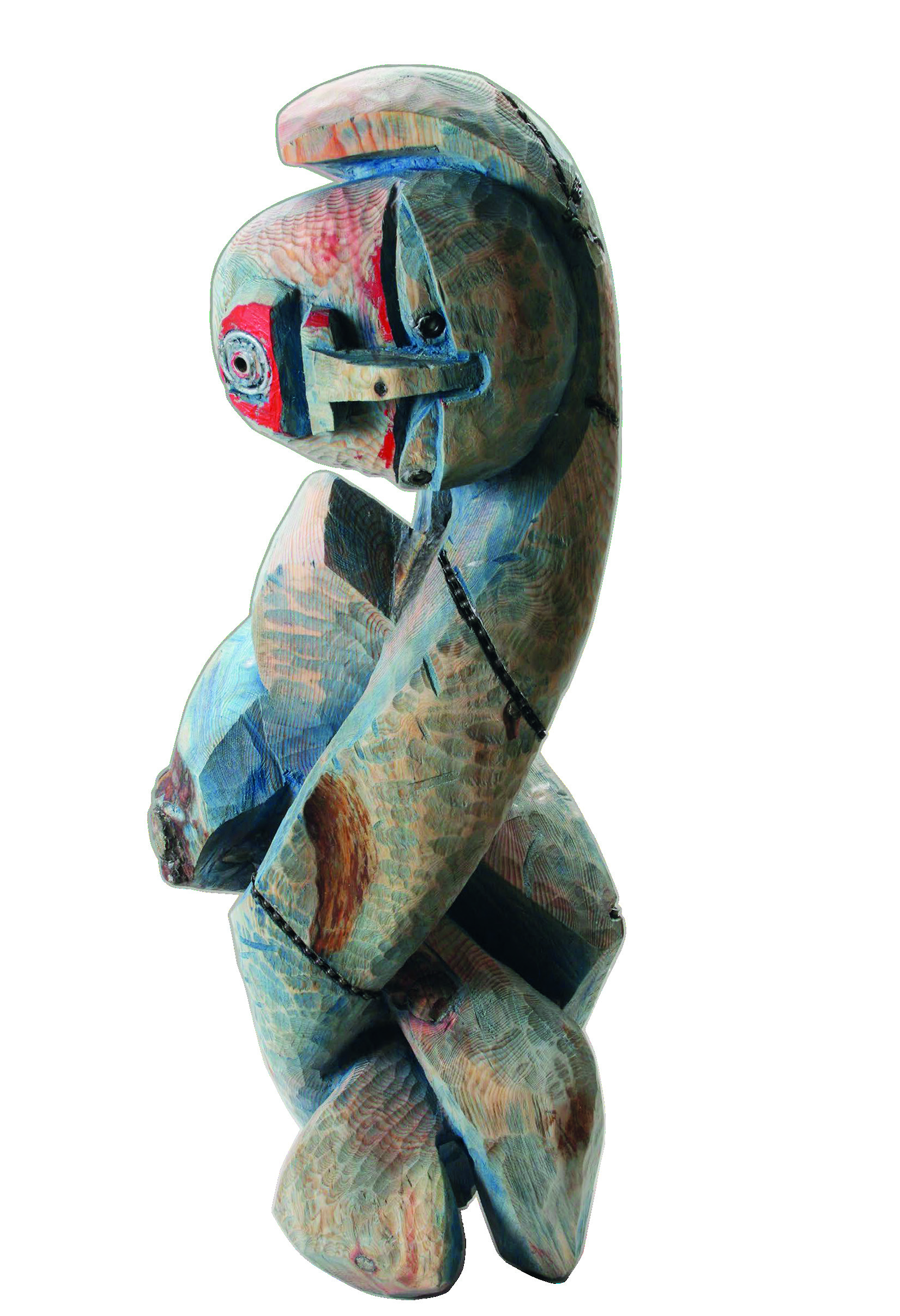 Lilian Nabulime, Twisted Woman, 2008, wood, 150 x 50 x 50 cm