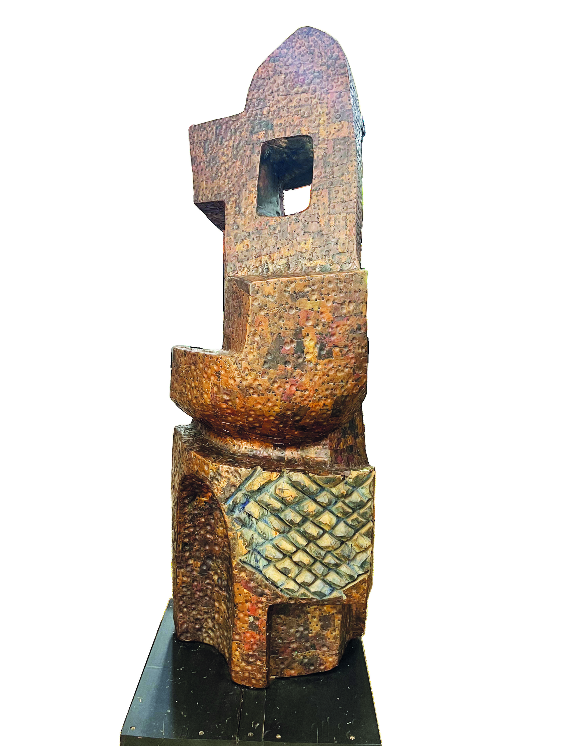 Lilian Nabulime, Feminine, 2011, wood and copper, 50 x 55 x 165 cm